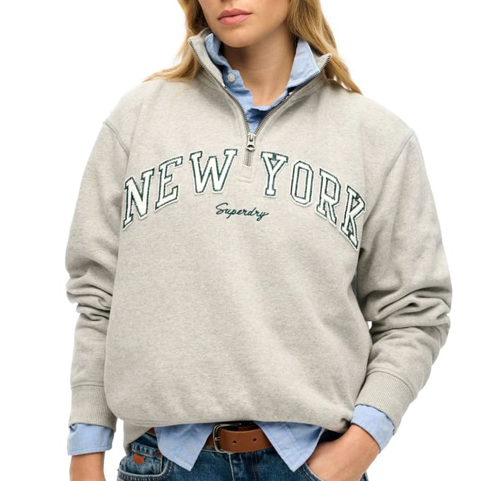 Superdry Athletic Essential Half Zip Sweater Dames - Maat 14