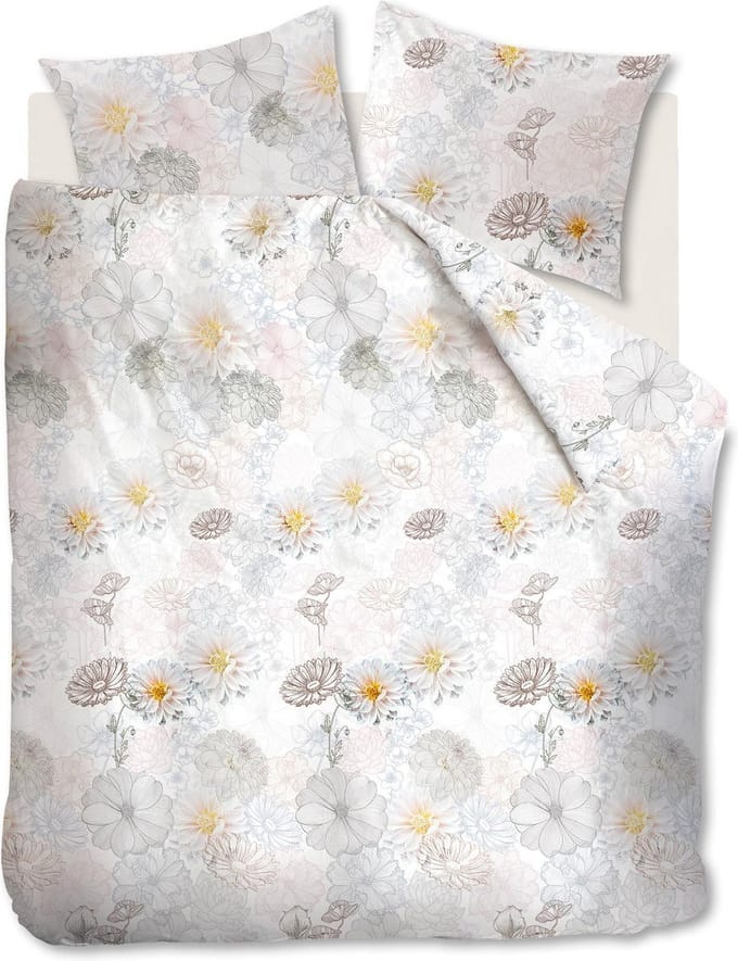 Beddinghouse Bora - Dekbedovertrek - Eenpersoons - 140x200/220 cm + 1 kussensloop 60x70 cm - Wit