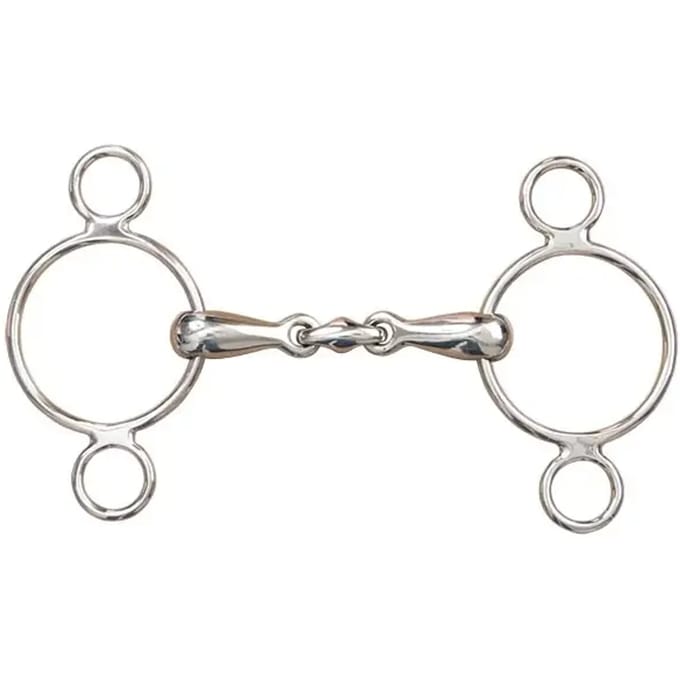 Pessoa dubbel snaffle bit voor paarden T de T