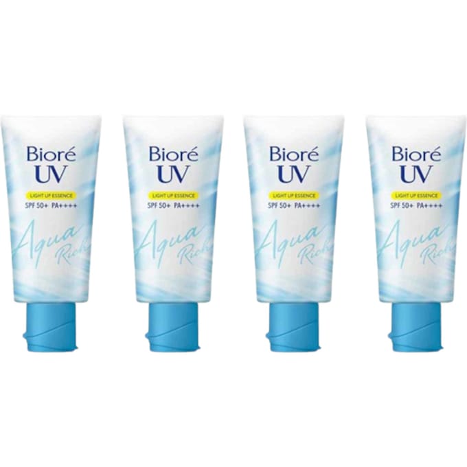 Kao - Biore UV Aqua Rich Light Up Essence (4elk) Set