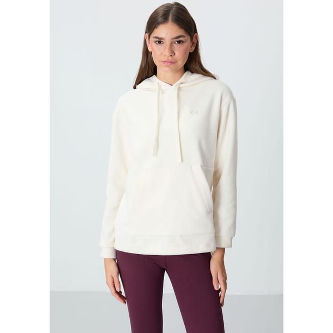 Oversized Pluche Hoodie Met Borduursel