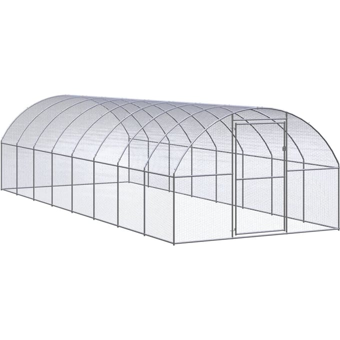 Vidaxl Cage Extérieure Pour Poulets, 3X8X2 M, Acier Galvanisé