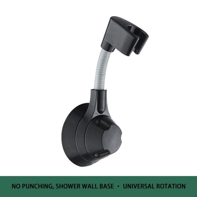 Support de pomme de douche à ventouse, Support de pomme de douche réglable, Support de douche à Rotation multi-angle sans poinçon gray