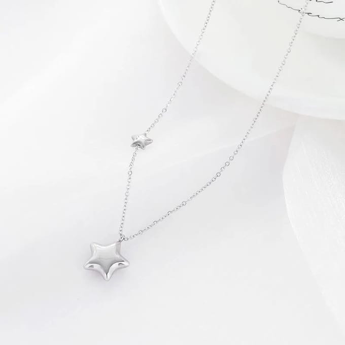 JewelGalerie - Ketting-Ster-Zilver