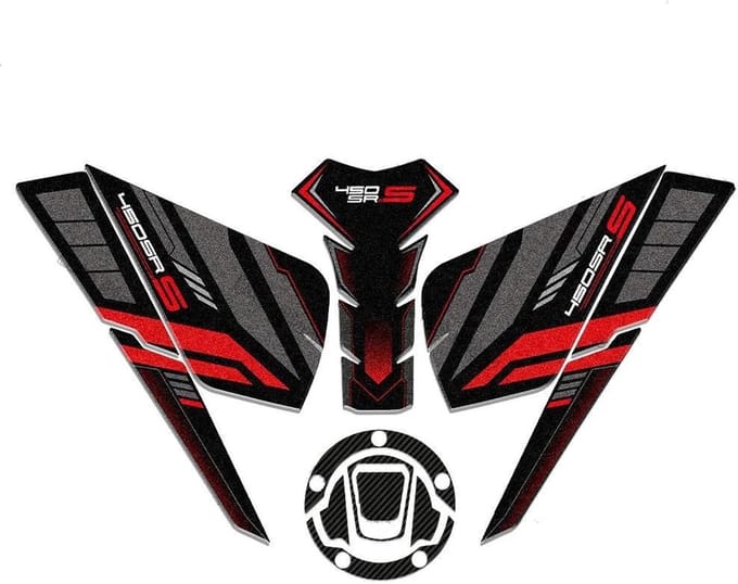 Motorfiets Tank Pad - Bescherm Sticker - Tank Beschermen - Antislip Ontwerp - 1 Set - Rood