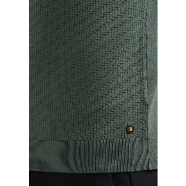 No Excess Pullover Short Sleeve Polo Zip Solid Jacquard Dark Green Maat: 3XL | Poloshirts Outlet | Heren | Groen