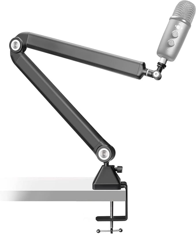 professional microphone arm - QuadCast Boom Arm Stand / microfoonhouder, microphone arm standard adjustable microphone stand ‎ 44.1 x 20.1 x 6.8 cm