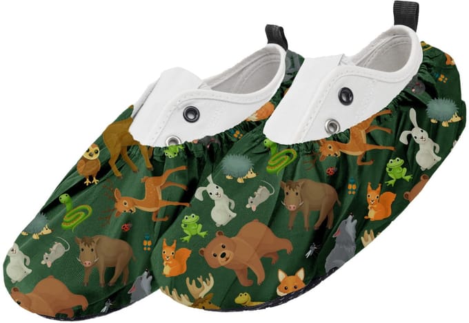 FEROCITY - Schoenovertrekken - Antislip, herbruikbaar - Unisex - Kinder - EU 31-37 - Polyester - Dieren