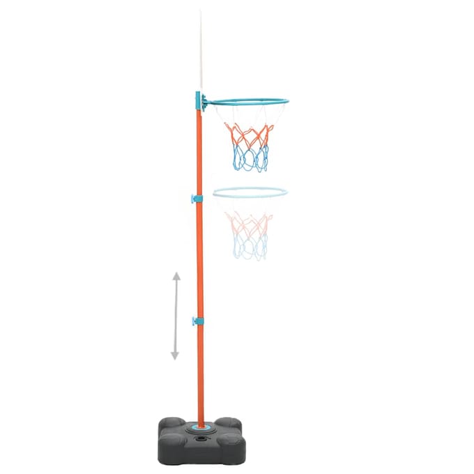 vidaXL - Basketbalset - draagbaar - verstelbaar - 109-141 - cm
