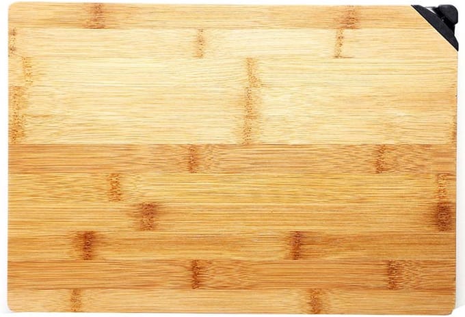 Bergner Bamboe Snijplank met Ingebouwde Messenslijper - 33x23x2cm