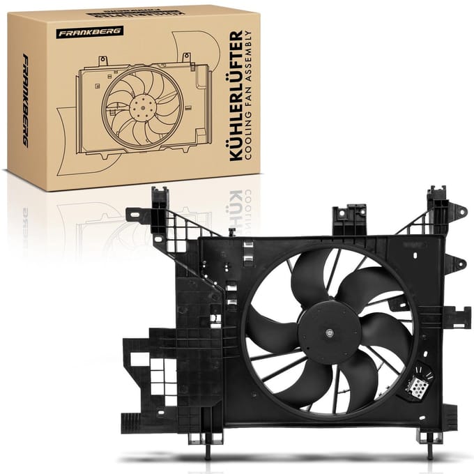 Frankberg 1x Motorradiateur Enkele ventilator