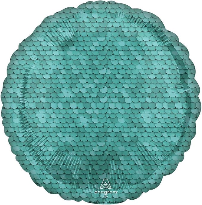 RIETHMULLER - Aluminium ballon blauwe schubben 43 cm zeemeerminthema
