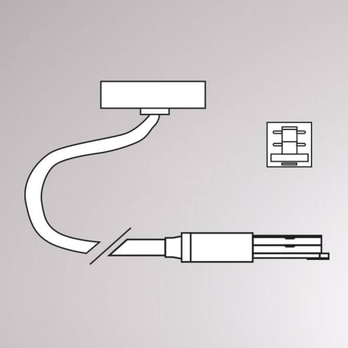 Molto Luce Eindvoeding Volare, kabel 2m, baldakijn, wit