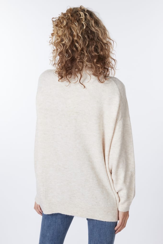 EsQualo Sweater Oversized Col Biscuit Größe: XS/S | Pullover Outlet | Damen
