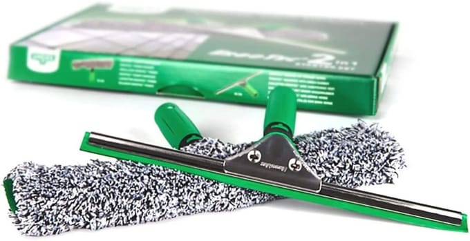 Professionele Raamreiniger Starterset 2in1 met 35 cm Wisser en Wasmachine