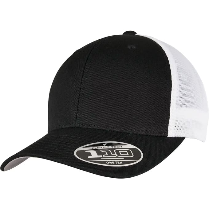 Flexfit - FLEXFIT 110 MESH CAP 2-TONE black/white one size Flexfit pet - Zwart/Wit