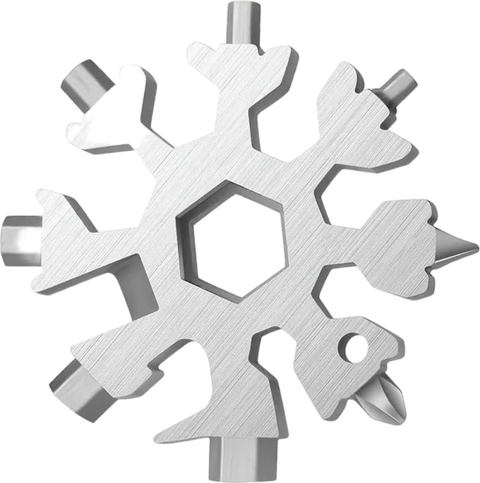 Home & Marker - Multitool - Gereedschap - Schroevendraaier - Inbussleutel - Sleutelhanger in Sneeuwvlok-vorm - MULTIFLAKE