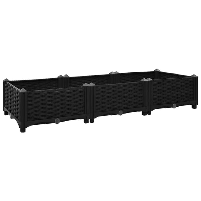 vidaXL - Plantenbak - verhoogd - 120x40x23 - cm - polypropyleen