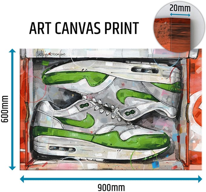 Sneaker canvas shoebox Patta green 90x60 cm