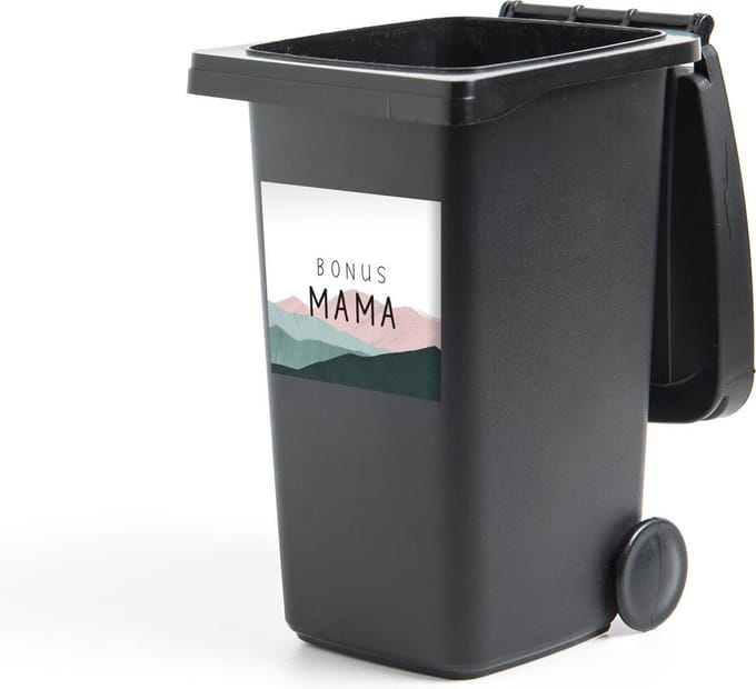 Container sticker Spreuken - Bonus mama - Quotes - Mama - 40x40 cm - Kliko sticker