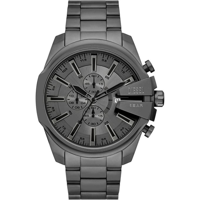 Diesel Mega Chief Slim Heren Horloge Grijs DZ4676