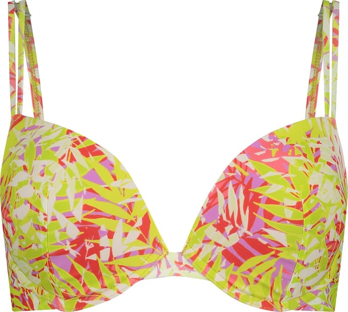 Hunkemöller Dames Badmode Voorgevormde push-up beugel bikinitop Marrakesh - Groen - maat D75