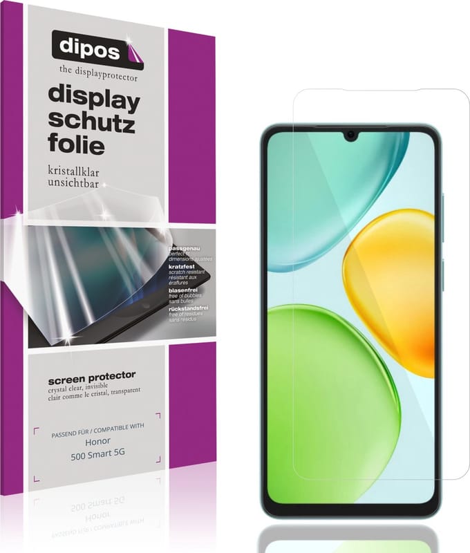 dipos – 4x Beschermfolie geschikt voor Honor 500 Smart 5G | Krasbestendige & heldere Screenprotector Ultra-Thin
