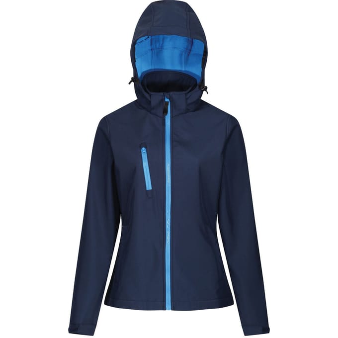 Regatta Dames/dames Venturer 3-lagige Membraan Soft Shell Jacket (Marine / Frans Blauw)