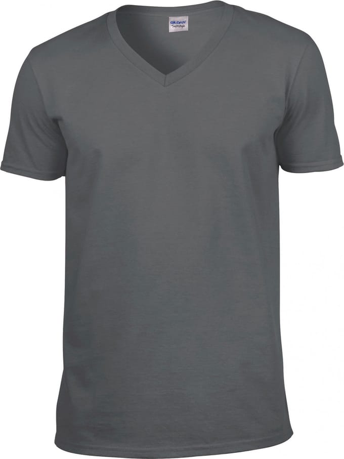 Gildan - Softstyle® Adult V-Neck T-Shirt - Charcoal (Solid) - M
