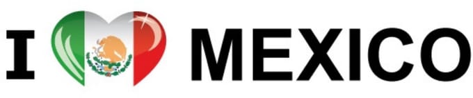 Sticker - I love Mexico - 19 x 4 cm - Mexico - landenthema