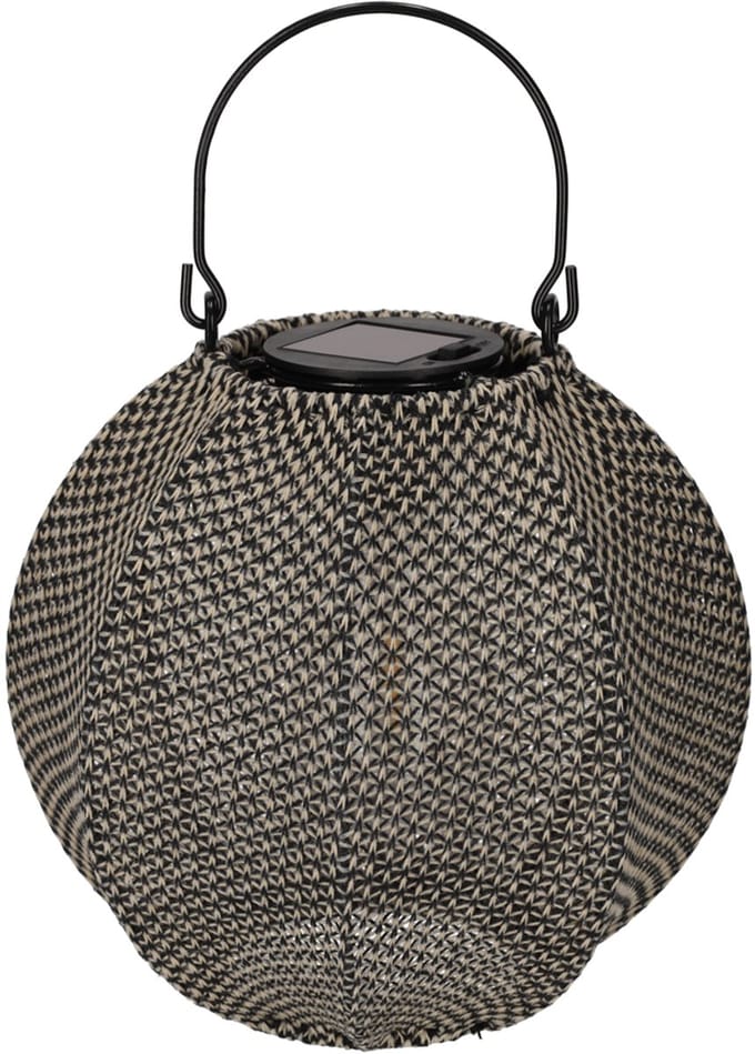JENS Living Solar Lantaarn Indy Taupe/Zwart