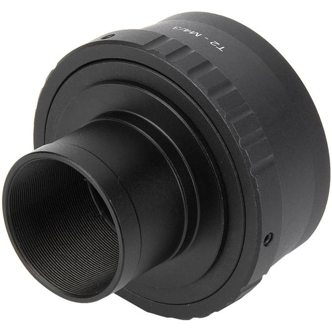 T2-M43 Metal 1.25 inch Telescope Mount Adapter Ring to for Olympus M43 Camera black