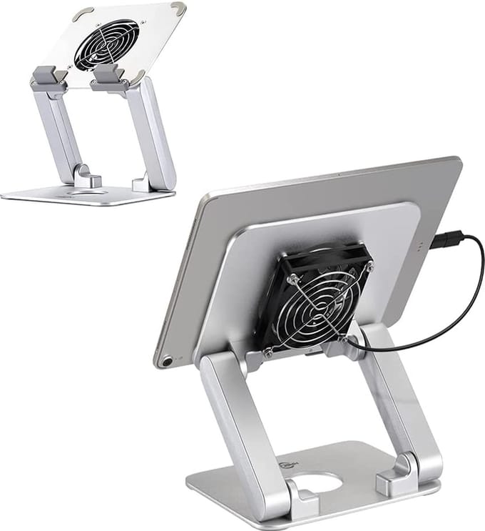 Laptop Standaard - Verstelbaar - Laptoptafel koeling - USB Ventilator - 10 tot 17 Inch - Notebook Geschikt voor: Apple Macbook - iPad / Tablet - E-Reader