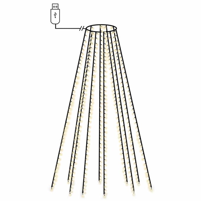 vidaXL Kerstboomverlichting met 500 LED's koudwit binnen/buiten 500 cm