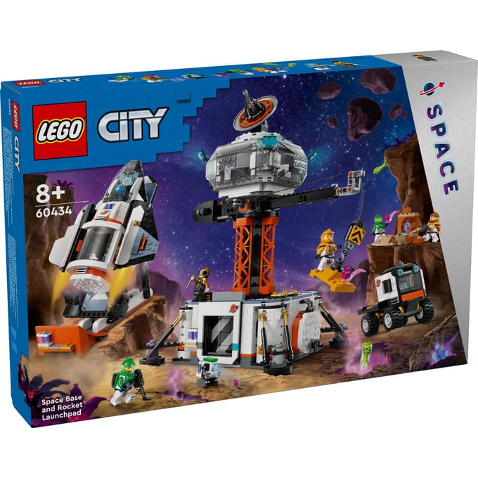 LEGO 60434 City Ruimtebasis en raketlanceringsplatform Speelgoed Raket, Robot en Alien Set