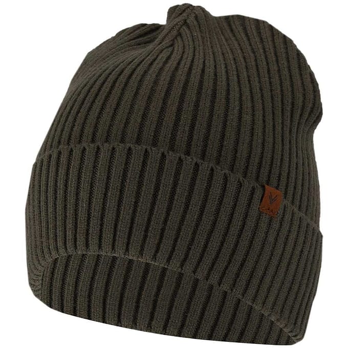 Sarlini - Muts heren - Ribbed - Khaki - Effen - One Size