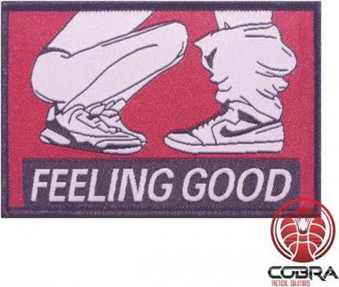Feeling Good sexy funny Geborduurde militaire patch embleem met klittenband