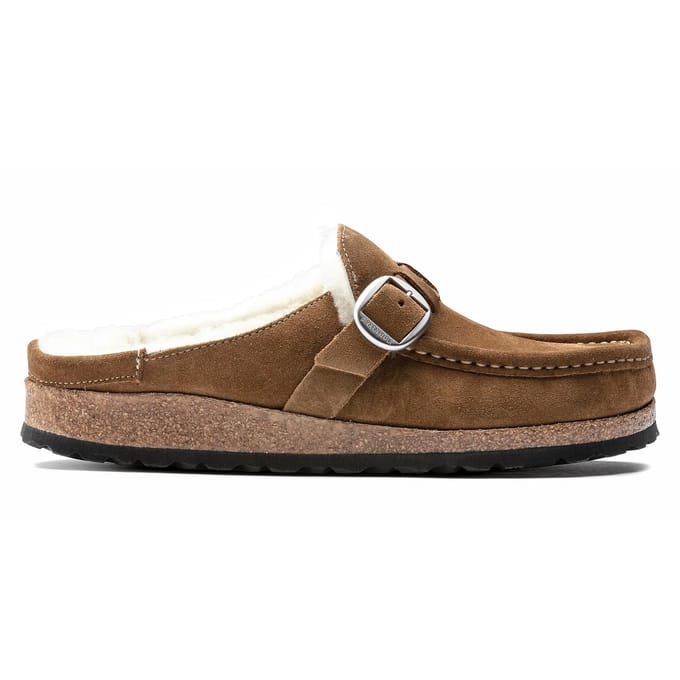 Damesklompen van suède leer Birkenstock Buckley