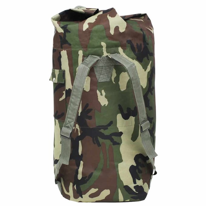 vidaXL - Sporttas - legerstijl - 85 - L - camouflage