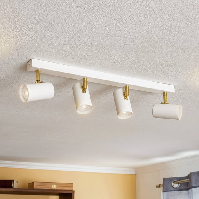 Argon Plafondspot Lund in wit, 4-lamps