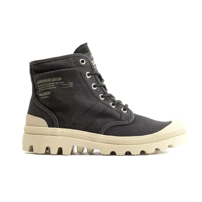 Hoge Sneakers Palladium Bottines Pallabrousse Workwear sergé de coton