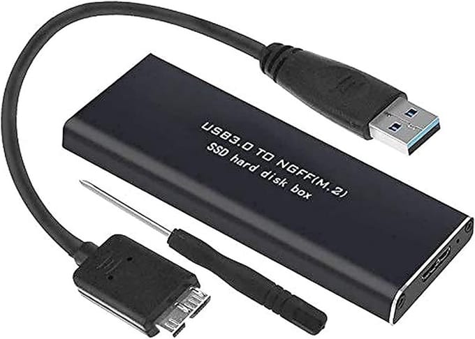 Externe M.2 SATA Adapter naar USB 3.0 Behuizing voor NGFF SSD met UASP Ondersteuning
