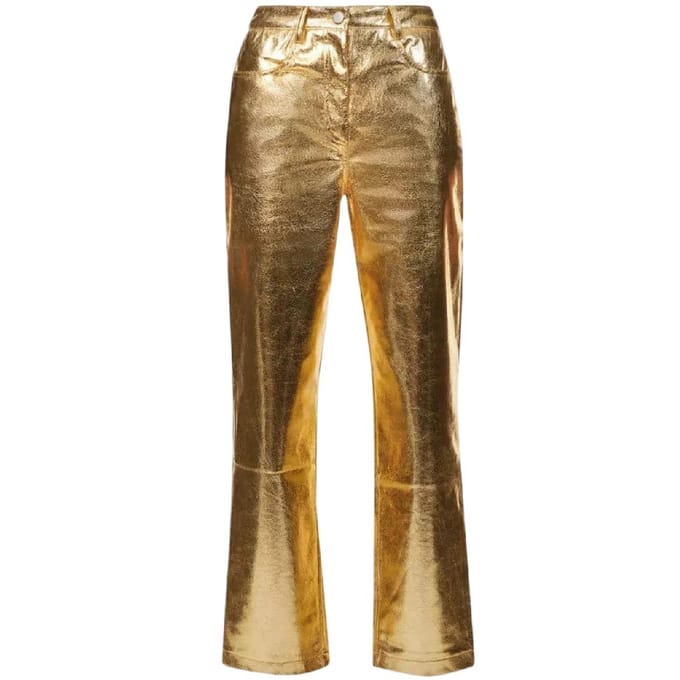 AmyLynn Lupe metallic rechte broek voor dames (Goud)