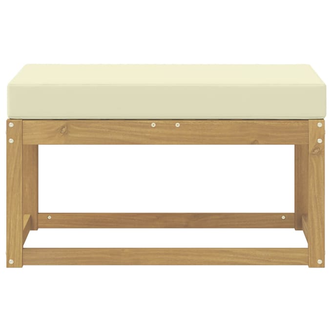 vidaXL - Buitenstoel - Bank - Massief - Acacia - Hout - Wit