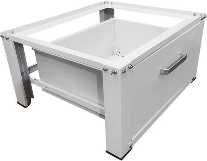 IVOL Wasmachine Verhoger met Lade - Wit - Wasmachine opbouwmeubel - ook geschikt voor droger