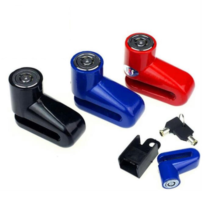 Beveiliging Anti-diefstal Motorfiets MTB Fiets Scooter Wiel Schijfrem Slot rood