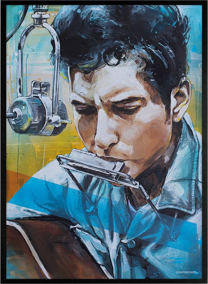 Robert Zimmerman print 51x71 cm vullend *ingelijst & gesigneerd