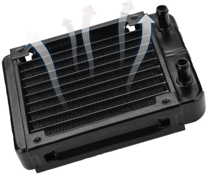 120 mm 10-buizen aluminium waterkoellichaam radiator - PC waterkoeling .