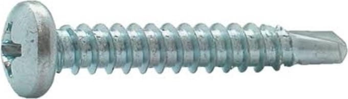Plaatschroef. Zelfboren. Cilinderkop. 4.2 x 19mm. lang. 20 stuks. RVS-A2. Ifix.
