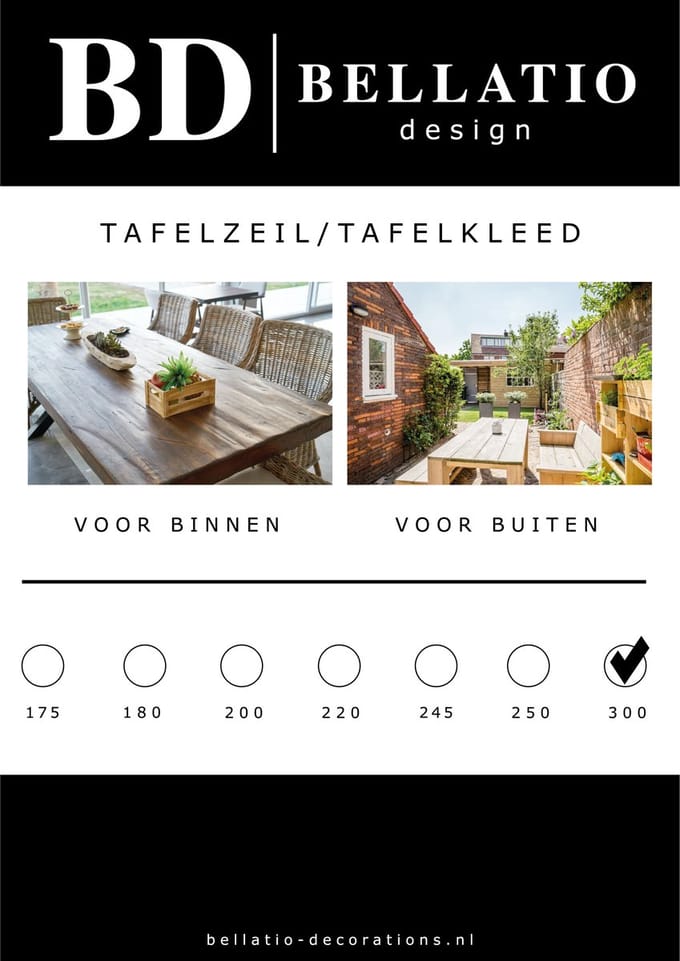Bellatio Design Tafelkleed - kant patroon - wit - 140 x 300 cm